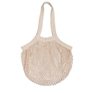 Dolce Vita Cream Beige Net Mesh Market Tote Bag‎ Eco Friendly Shopper